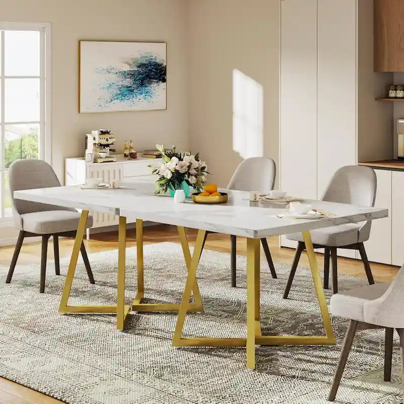 31.5 Inch Wood Square Dining Table with Black Metal Frame