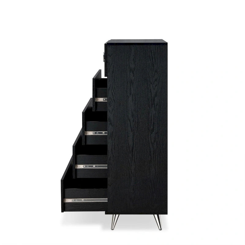 Modern Rectangular Wooden 5-Drawers Chest