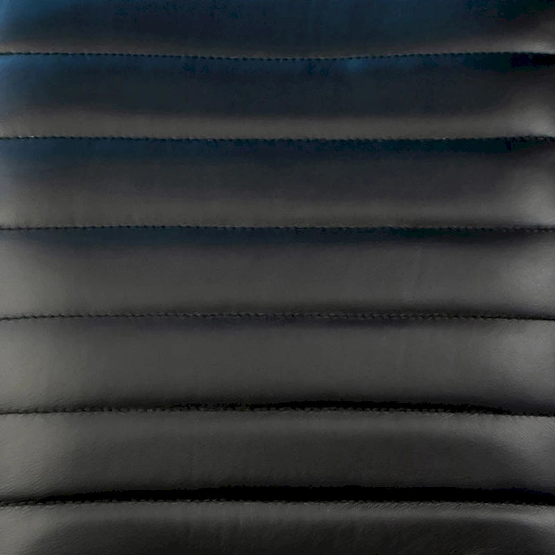 Genuine Full Grain Leather and Steel Modern Dining Arm Chair